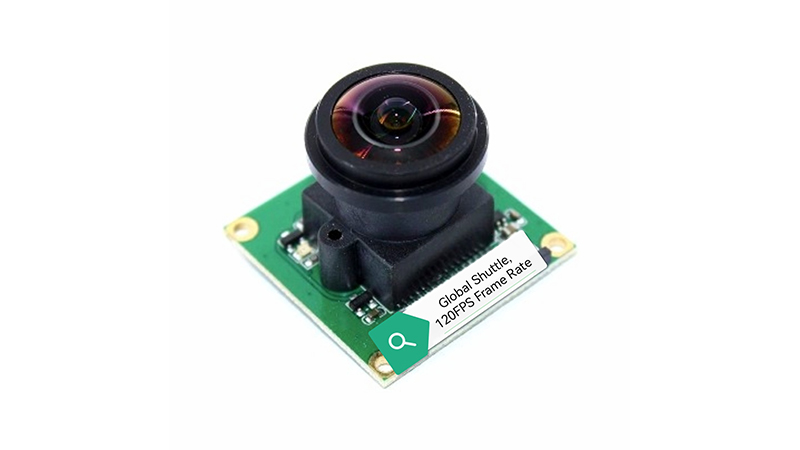 1MP Wide Angle Camera Module, Global Shutter OV9281 Sensor with 220 Degrees FoV Diagonal