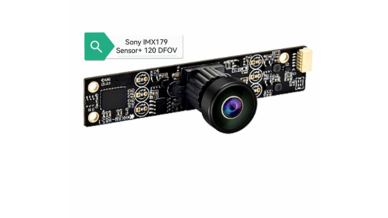 8MP Wide Angle Camera Module, IMX179 Sensor with 120 Degrees FoV Diagonal